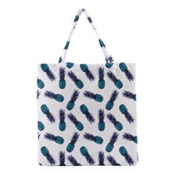 Pinapples Blue Grocery Tote Bag