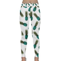 Pinapples Teal Classic Yoga Leggings