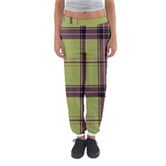 Avocado Green Plaid Women s Jogger Sweatpants