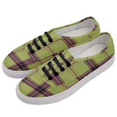 Avocado Green Plaid Women s Classic Low Top Sneakers by snowwhitegirl