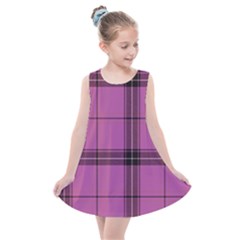 Violet Plaid Kids  Summer Dress