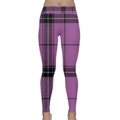 Lilac Plaid Classic Yoga Leggings by snowwhitegirl