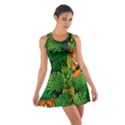 Tropical Pelican Tiger Jungle Black Cotton Racerback Dress View1