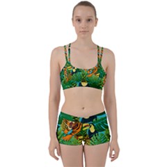 Tropical Pelican Tiger Jungle Blue Women s Sports Set by snowwhitegirl