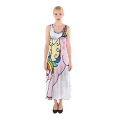 Unicorn Arociris Raimbow Magic Sleeveless Maxi Dress