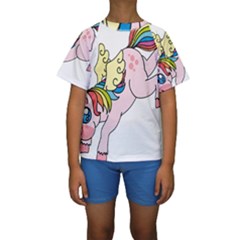 Unicorn Arociris Raimbow Magic Kids  Short Sleeve Swimwear