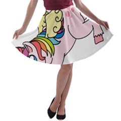Unicorn Arociris Raimbow Magic A-line Skater Skirt