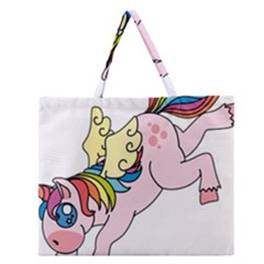 Unicorn Arociris Raimbow Magic Zipper Large Tote Bag