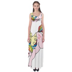 Unicorn Arociris Raimbow Magic Empire Waist Maxi Dress