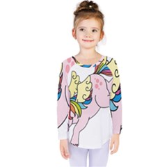 Unicorn Arociris Raimbow Magic Kids  Long Sleeve Tee