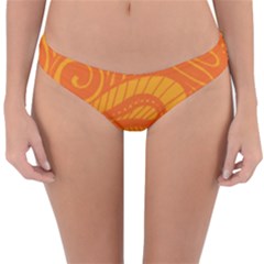 Pop Orange Reversible Hipster Bikini Bottoms by ArtByAmyMinori