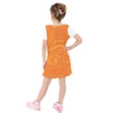 Pop Orange Kids  Short Sleeve Velvet Dress View2