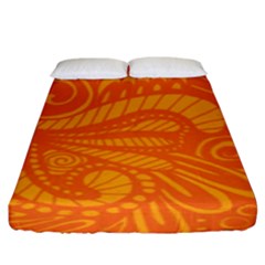 Pop Orange Fitted Sheet (king Size) by ArtByAmyMinori