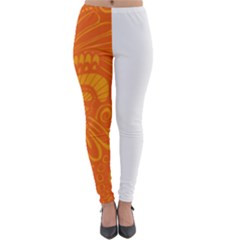 Pop Orange Lightweight Velour Leggings by ArtByAmyMinori