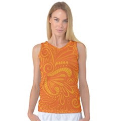 Pop Orange Women s Basketball Tank Top by ArtByAmyMinori