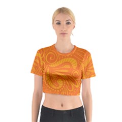 Pop Orange Cotton Crop Top