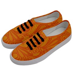 Pop Orange Men s Classic Low Top Sneakers by ArtByAmyMinori