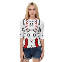 Traditional Art Torajan Pattern Quarter Sleeve Raglan Tee