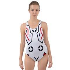 Traditional Art Torajan Pattern Cut-Out Back One Piece Swimsuit