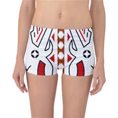 Traditional Art Torajan Pattern Reversible Boyleg Bikini Bottoms