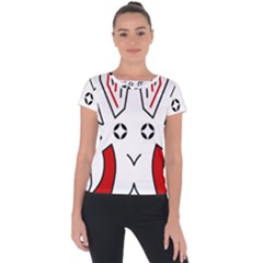 Traditional Art Torajan Pattern Short Sleeve Sports Top 