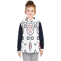 Traditional Art Torajan Pattern Kid s Hooded Puffer Vest