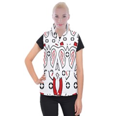 Traditional Art Torajan Pattern Women s Button Up Vest