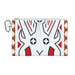 Traditional Art Torajan Pattern Canvas Cosmetic Bag (Large)