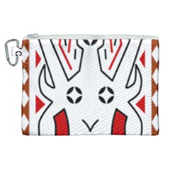 Traditional Art Torajan Pattern Canvas Cosmetic Bag (XL)