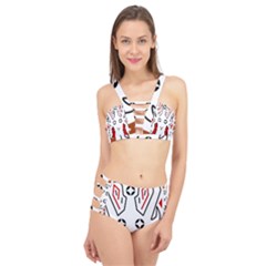 Traditional Art Torajan Pattern Cage Up Bikini Set