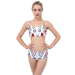 Traditional Art Torajan Pattern Layered Top Bikini Set