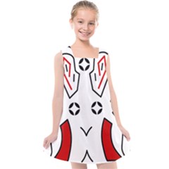 Traditional Art Torajan Pattern Kids  Cross Back Dress