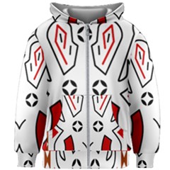 Traditional Art Torajan Pattern Kids Zipper Hoodie Without Drawstring