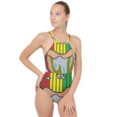 Theconnect High Neck One Piece Swimsuit by RWTFSWIMWEAR