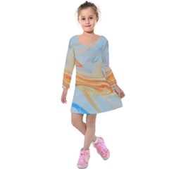 Fire Spear Kids  Long Sleeve Velvet Dress by WILLBIRDWELL