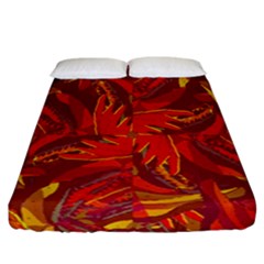 Colorful Abstract Ethnic Style Pattern Fitted Sheet (california King Size) by dflcprints