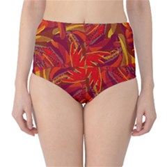 Colorful Abstract Ethnic Style Pattern Classic High-waist Bikini Bottoms by dflcprints