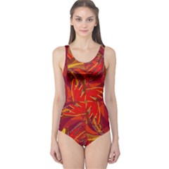 Colorful Abstract Ethnic Style Pattern One Piece Swimsuit by dflcprints