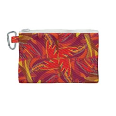 Colorful Abstract Ethnic Style Pattern Canvas Cosmetic Bag (medium) by dflcprints