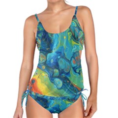 Fire Edge Nebula Tankini Set by lwdstudio