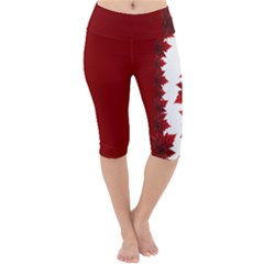 Canada Shorts Canada Maple Leaf Lightweight Velour Cropped Yoga Leggings