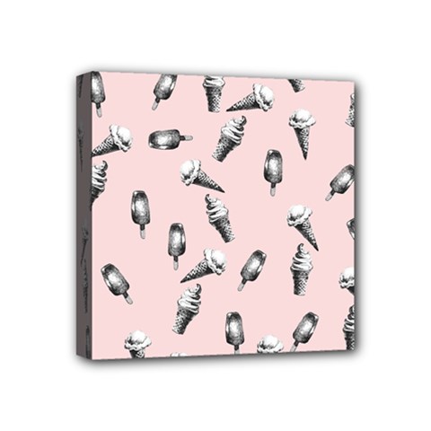 Ice Cream Pattern Mini Canvas 4  X 4  (stretched) by Valentinaart