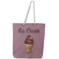 Pop Art Ice Cream Full Print Rope Handle Tote (large) by Valentinaart