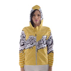 Pop Art Pizza Hooded Windbreaker (women)