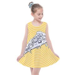 Pop Art Pizza Kids  Summer Dress by Valentinaart