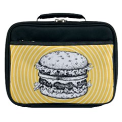 Pop Art Hamburger  Lunch Bag by Valentinaart