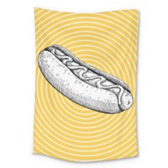 Pop Art Hot Dog Large Tapestry by Valentinaart