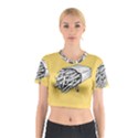 Pop art French fries Cotton Crop Top View1
