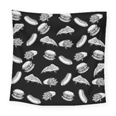 Fast Food Pattern Square Tapestry (large) by Valentinaart