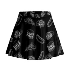 Fast Food Pattern Mini Flare Skirt by Valentinaart